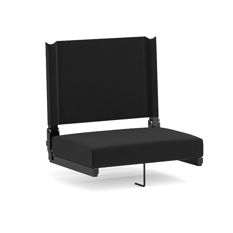 Flash Furniture Grandstand Outdoor Folding Stadium Chair, Black