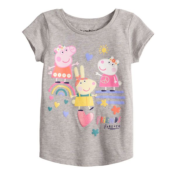 Jumping Beans Toddler Girls 2T-5T Peppa Pig Glitter Graphic Tee 