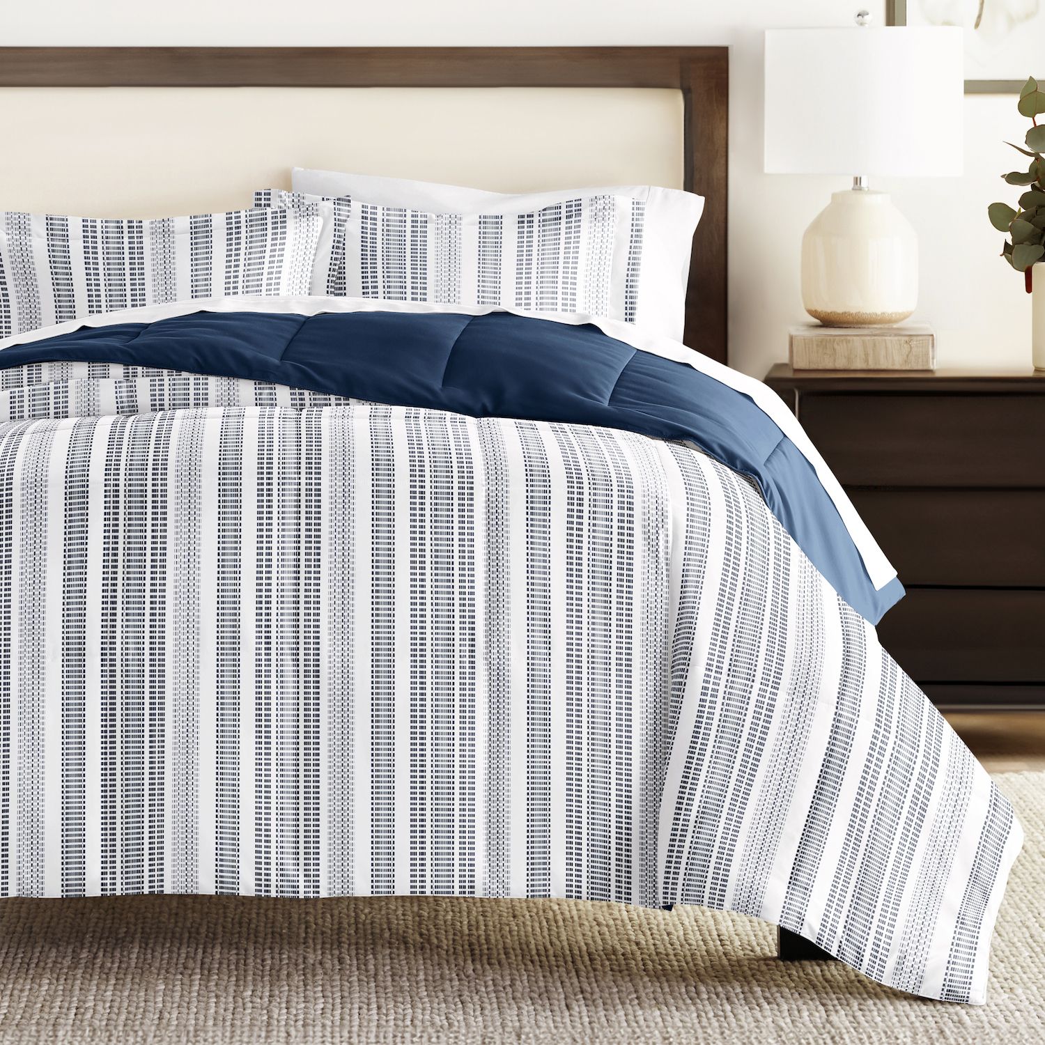 Image for Home Collection Premium Down-Alternative Farmhouse Dreams Reversible Comforter Set at Kohl's.