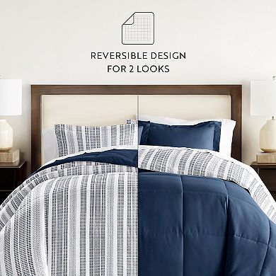 Home Collection Premium Down-Alternative Farmhouse Dreams Reversible Comforter Set