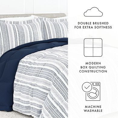 Home Collection Premium Down-Alternative Farmhouse Dreams Reversible Comforter Set