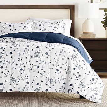 Home Collection Premium Down-Alternative Forget Me Not Reversible Comforter Set