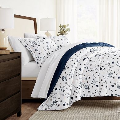 Home Collection Premium Down-Alternative Forget Me Not Reversible Comforter Set