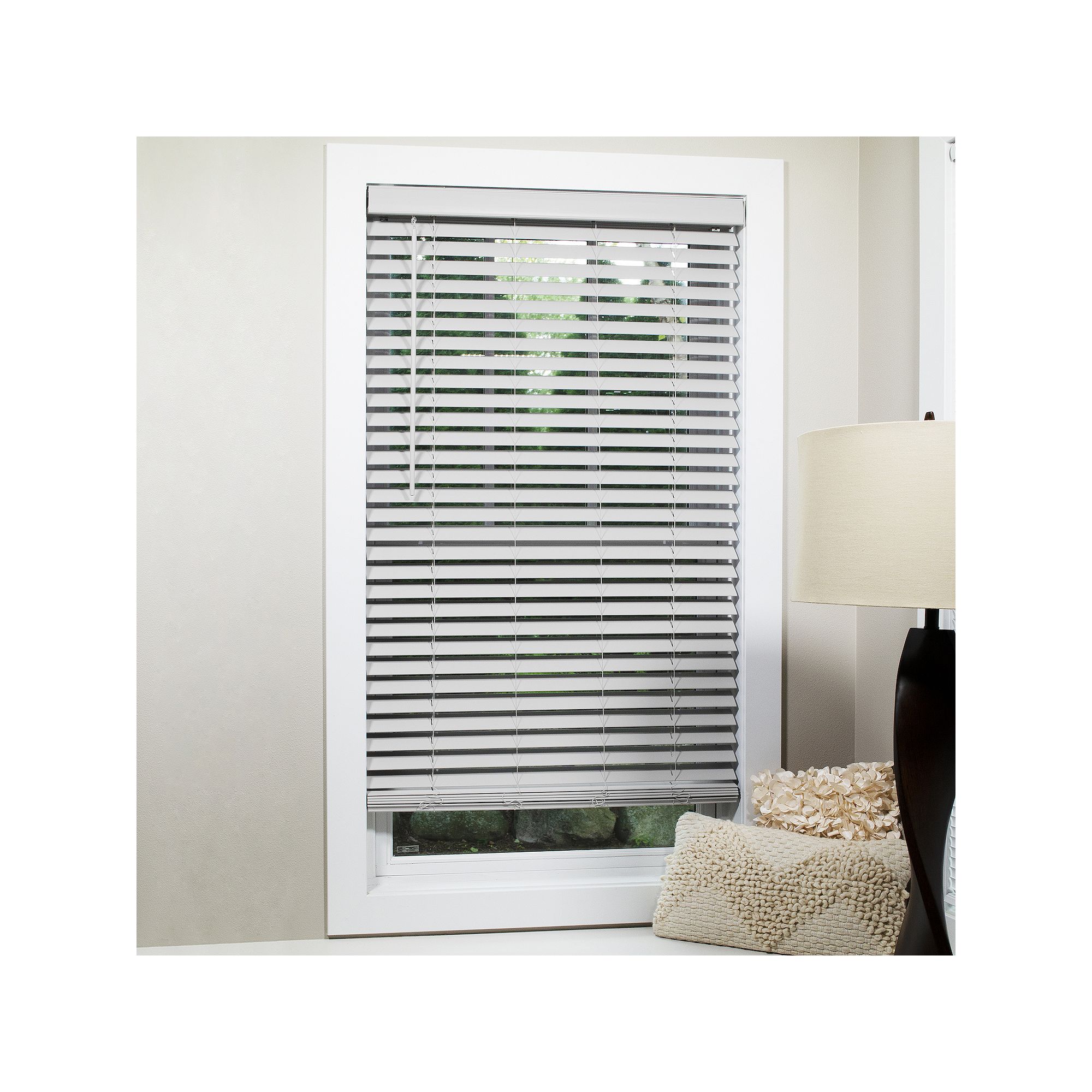 Lumino 2 Custom Size Flat Slat Cordless Blind - 72 Length, Gray