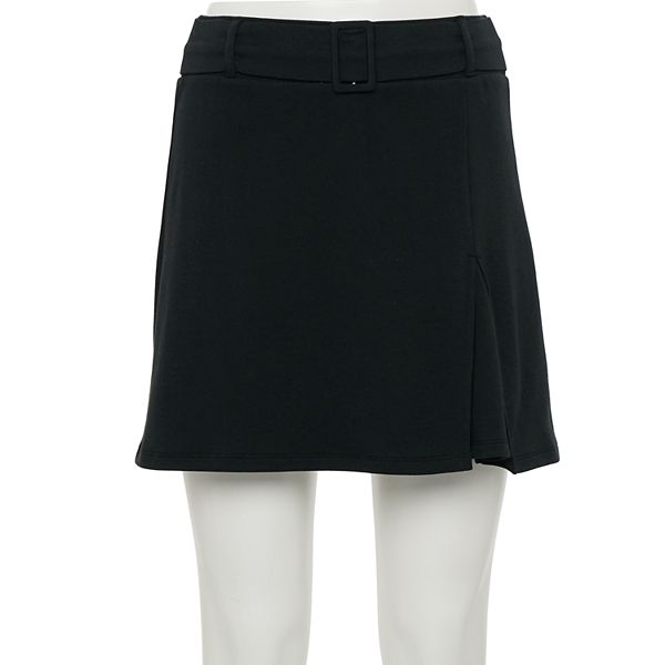 Juniors' SO® Belted Mini Slit Skirt