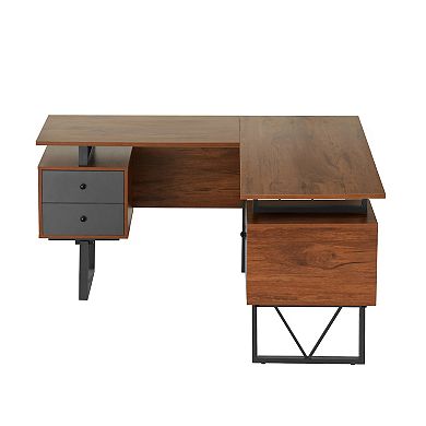 Techni Mobili Reversible L-Shape Computer Desk