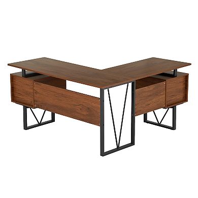 Techni Mobili Reversible L-Shape Computer Desk