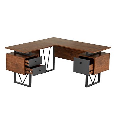 Techni Mobili Reversible L-Shape Computer Desk