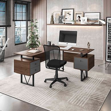 Techni Mobili Reversible L-Shape Computer Desk