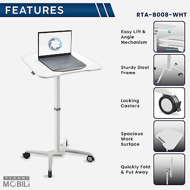 Techni Mobili Sit to Stand Laptop Computer Stand