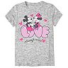 Disney's Minnie & Mickey Mouse Girls 7-16 & Plus Valentine's Day Tee 