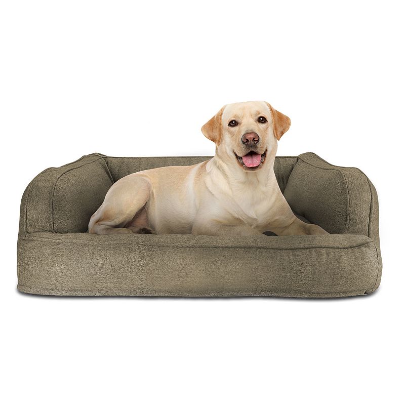 Canine Creations Sofa Couch Dog Pet Bed, Brown, Large