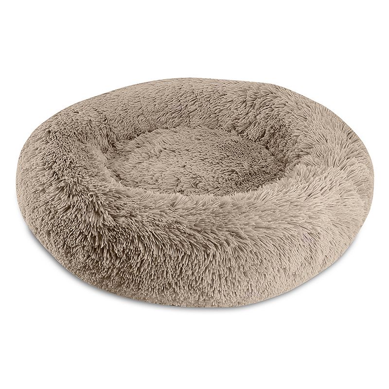 Canine Creations Donut Round Dog Pet Bed, Beig/Green, Medium