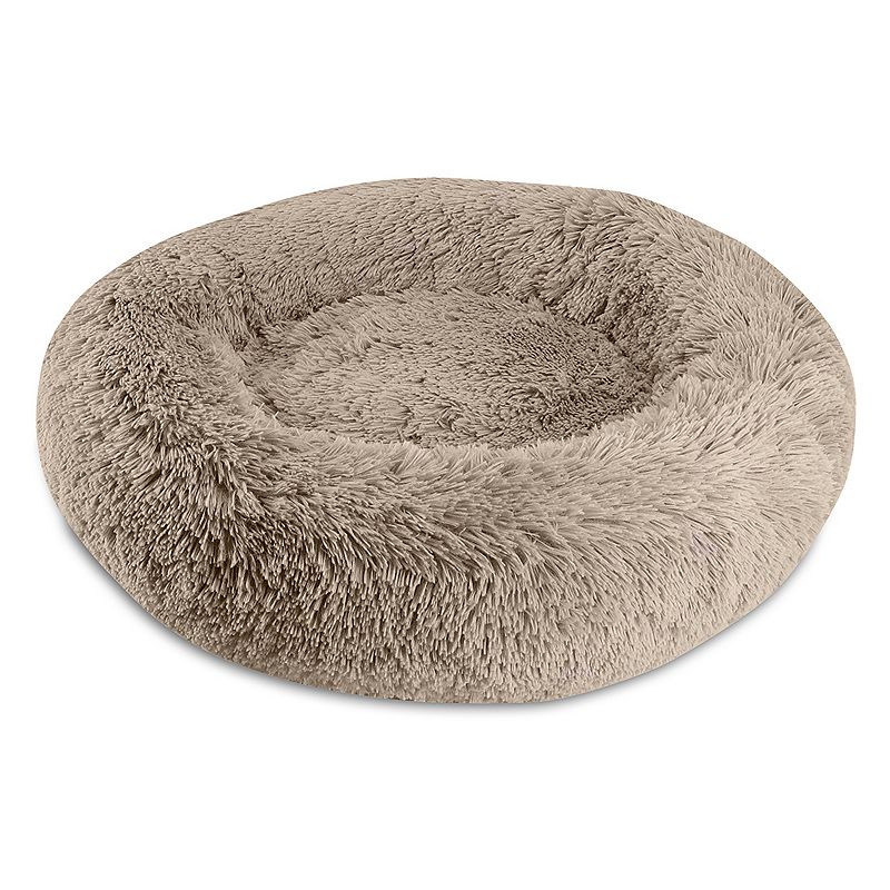 Canine Creations Donut Round Dog Pet Bed, Beig/Green, Small