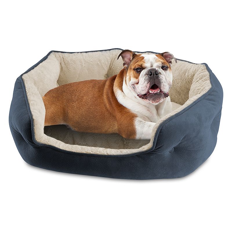 Canine Creations Oval Cuddler Dog Pet Bed, Blue, Small