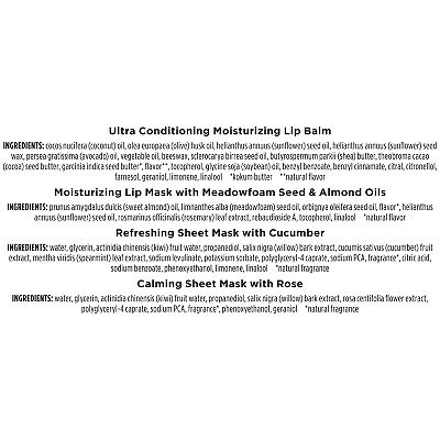 Burt's Bees 4-Pack Mask & Lip Bundle Gift Set