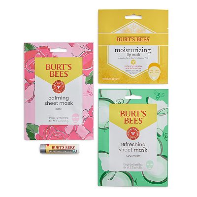 Burt's Bees 4-Pack Mask & Lip Bundle Gift Set