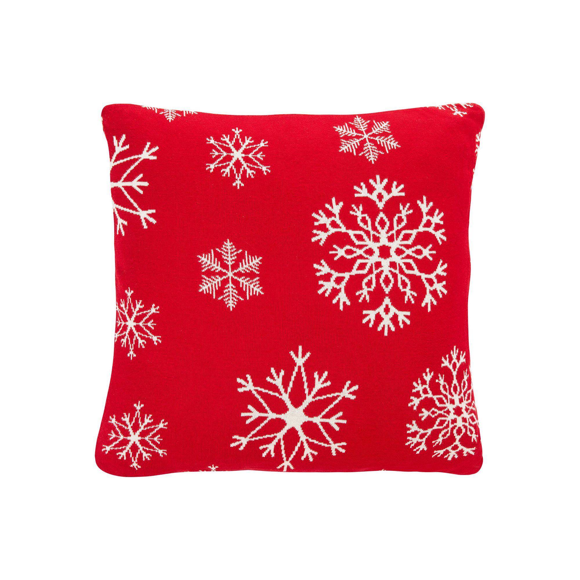 Safavieh Snow Flake Throw Pillow, Red