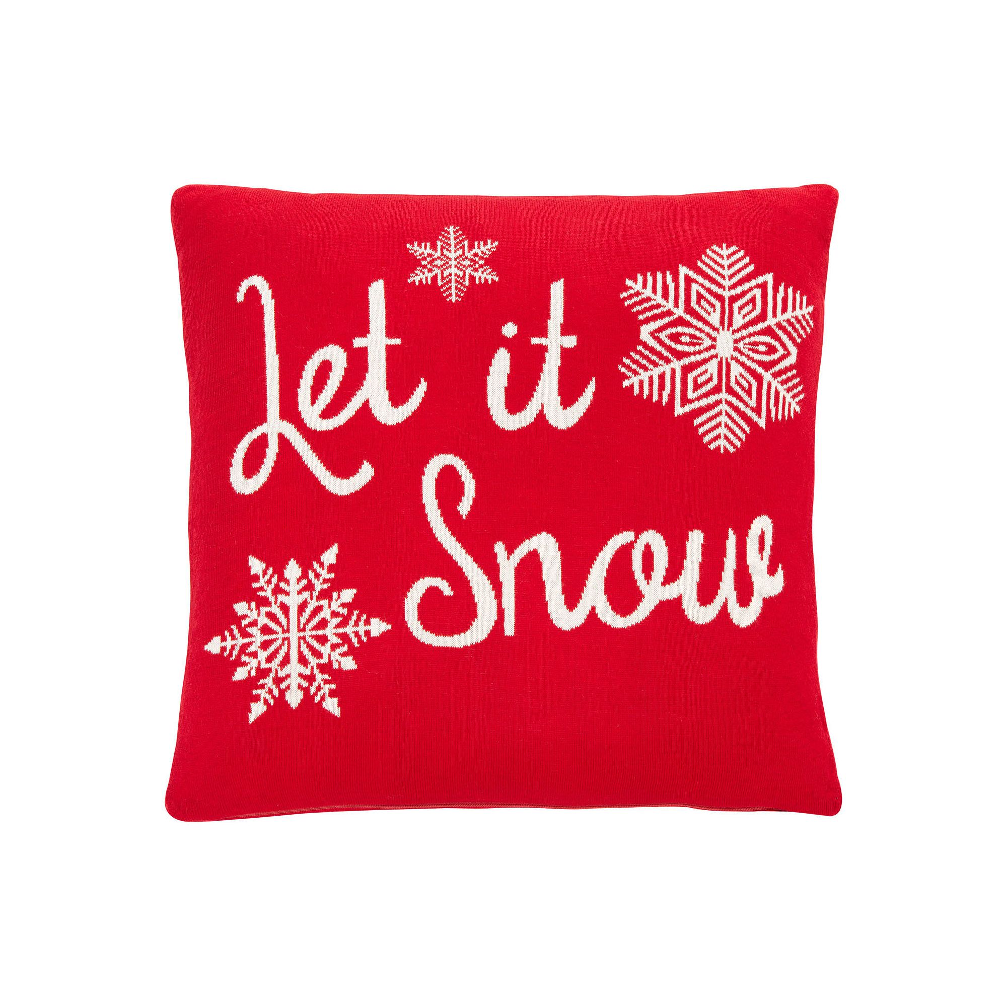 Safavieh Snowfall Throw Pillow, Red