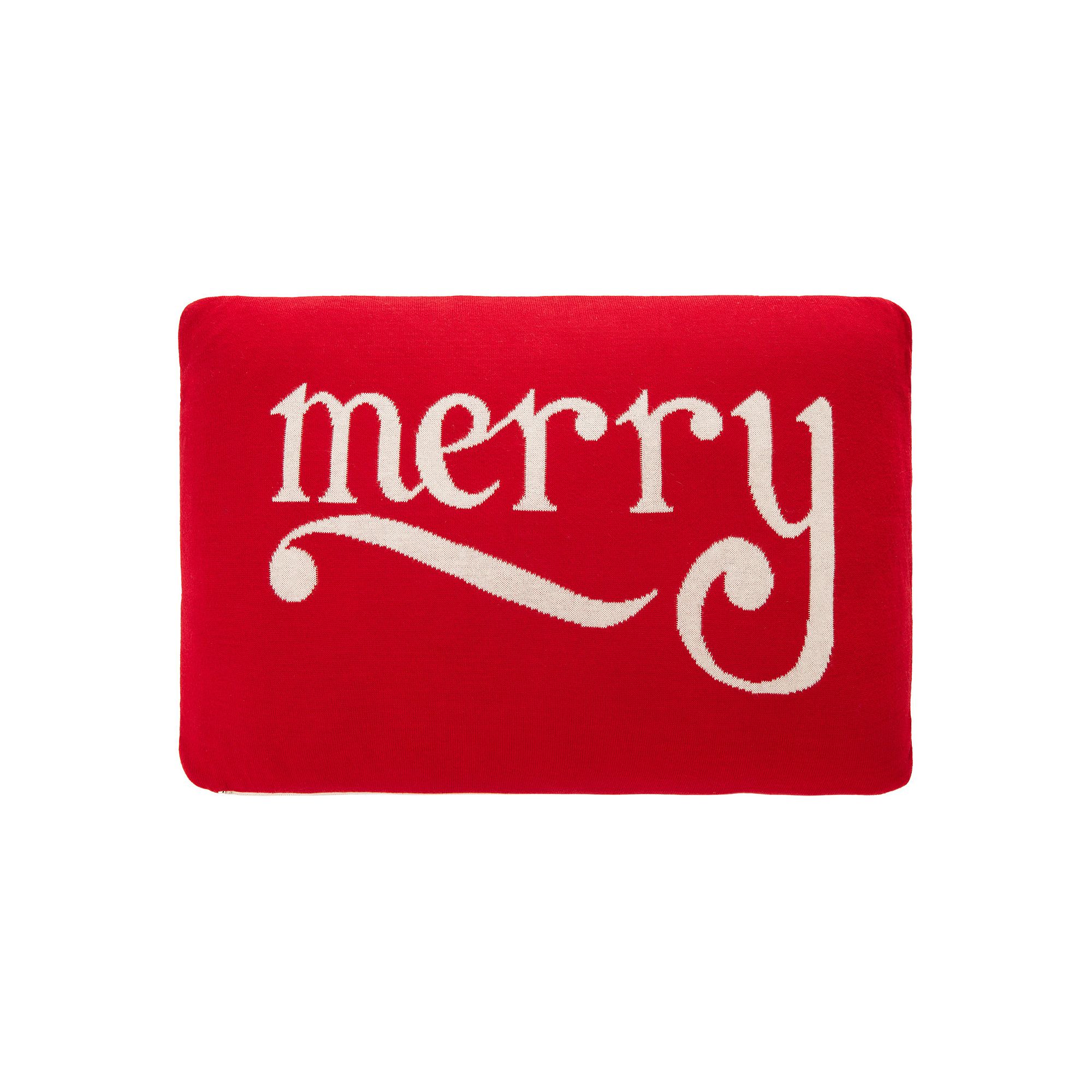 Safavieh Be Merry Throw Pillow, Red