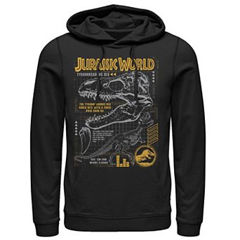 Men's Jurassic World Two T-Rex Orange Schematic Hoodie