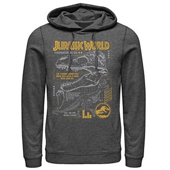 Men's Jurassic World Two T-Rex Orange Schematic Hoodie