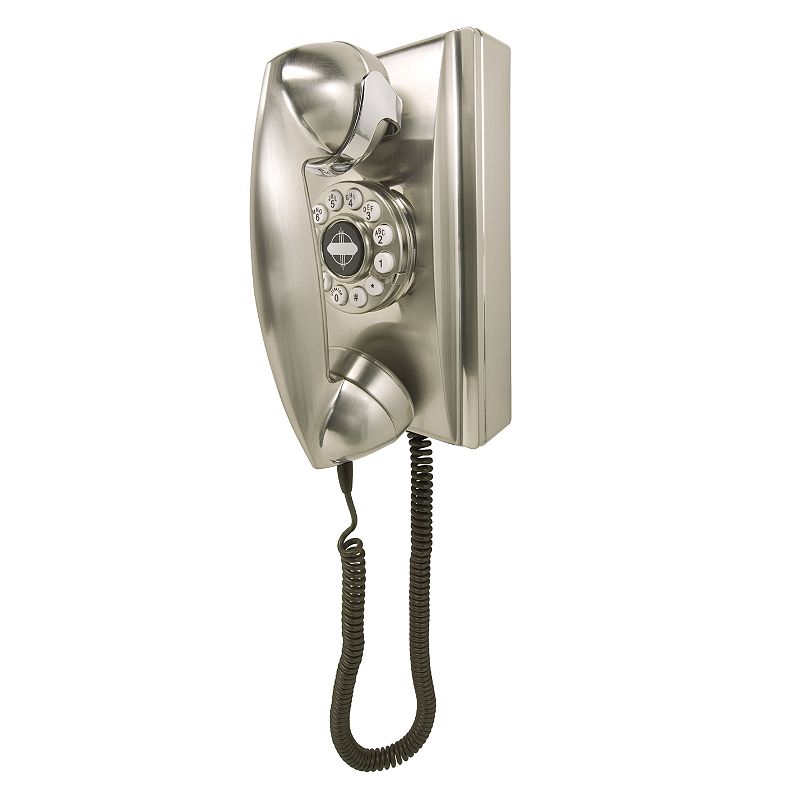 Crosley - CR55-BC Corded 302 Wall Phone - Silver