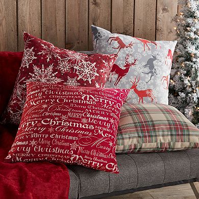 Greendale Home Fashions Holiday Plaid Throw Pillow