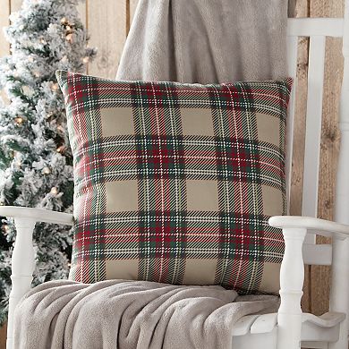Greendale Home Fashions Holiday Plaid Throw Pillow