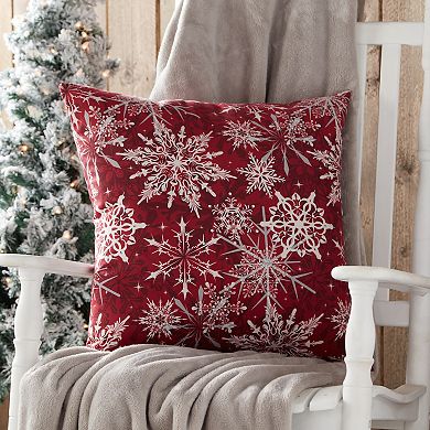 Greendale Home Fashions Snowflakes Throw Pillow