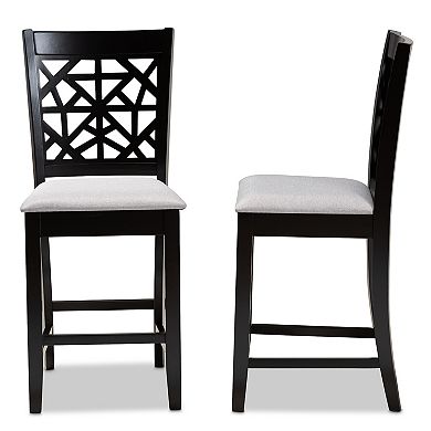 Baxton Studio Devon Counter Stool 2-piece Set