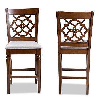 Baxton Studio Oscar Counter Stool 2-piece Set
