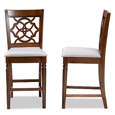 Baxton Studio Oscar Counter Stool 2-piece Set