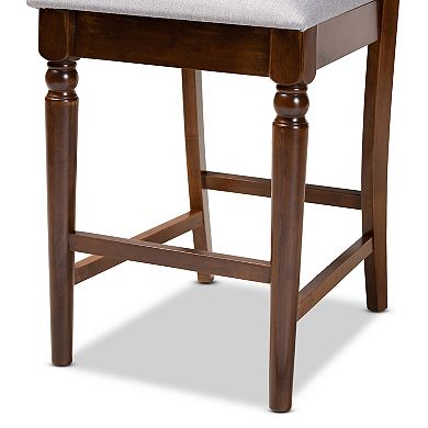 Baxton Studio Oscar Counter Stool 2-piece Set