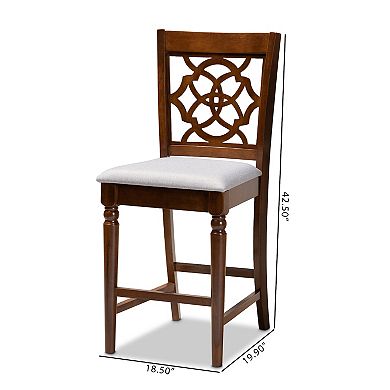 Baxton Studio Oscar Counter Stool 2-piece Set