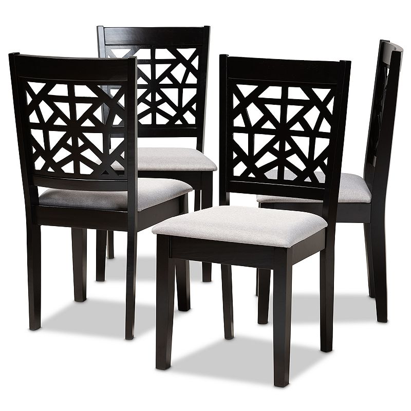 Baxton Studio Jackson Dining Chair 4-piece Set, Grey