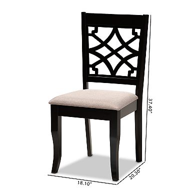 Baxton Studio Mael Dining Chair 2-piece Set