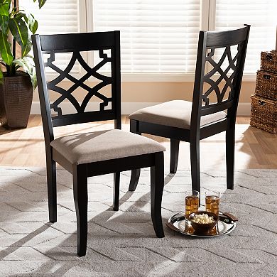 Baxton Studio Mael Dining Chair 2-piece Set