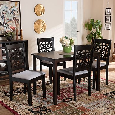Baxton Studio Jackson Dining Table & Chair 5-piece Set