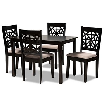 Baxton Studio Jackson Dining Table & Chair 5 pc Set