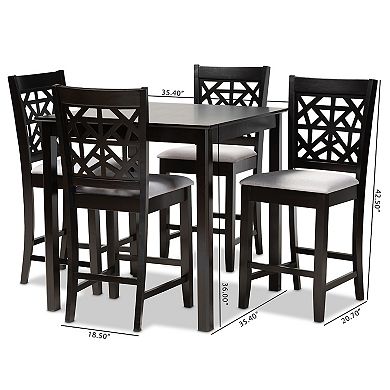 Baxton Studio Devon Pub Table & Chair 4-piece Set