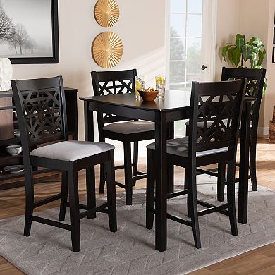 Baxton Studio Devon Pub Table & Chair 4-piece Set
