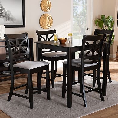 Baxton Studio Chandler Pub Dining Table 5-piece Set