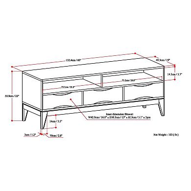 Simpli Home Harper TV Media Stand