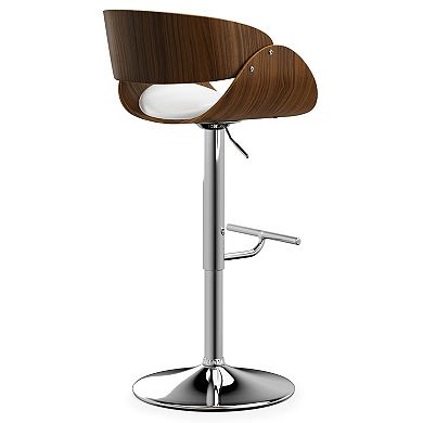Simpli Home Amery Adjustable Swivel Bar Stool