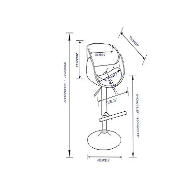 Simpli Home Amery Adjustable Swivel Bar Stool