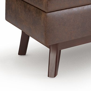 Simpli Home Owen Small Rectangular Storage Ottoman