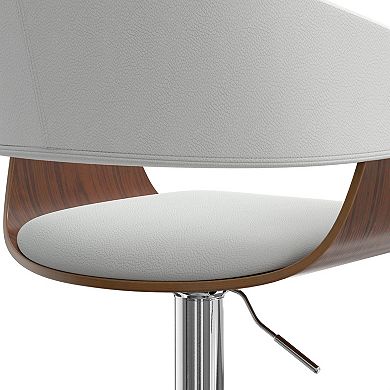 Simpli Home Lowell Adjustable Swivel Bar Stool