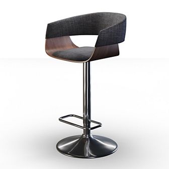Simpli Home Lowell Adjustable Swivel Bar Stool