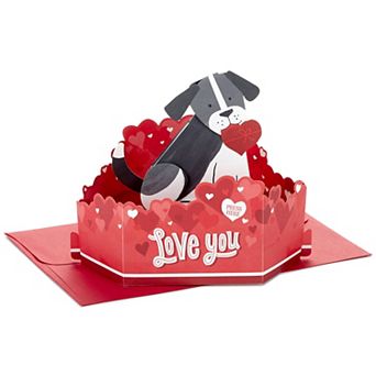 Hallmark Paper Wonder Pop-Up Dog Valentine's Day Card with Sound